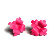 Load image into Gallery viewer, Hot Pink Penny Studs