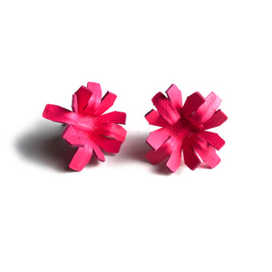 Hot Pink Starburst Studs