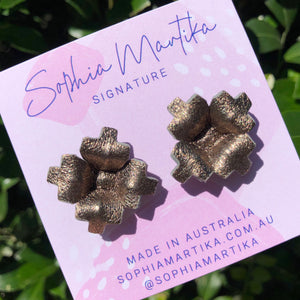 Gunmetal Penny Studs