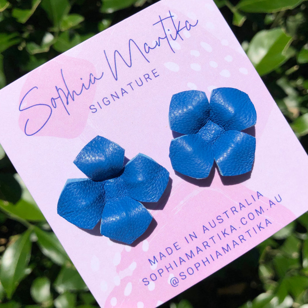 Blue Denim Charlie Studs