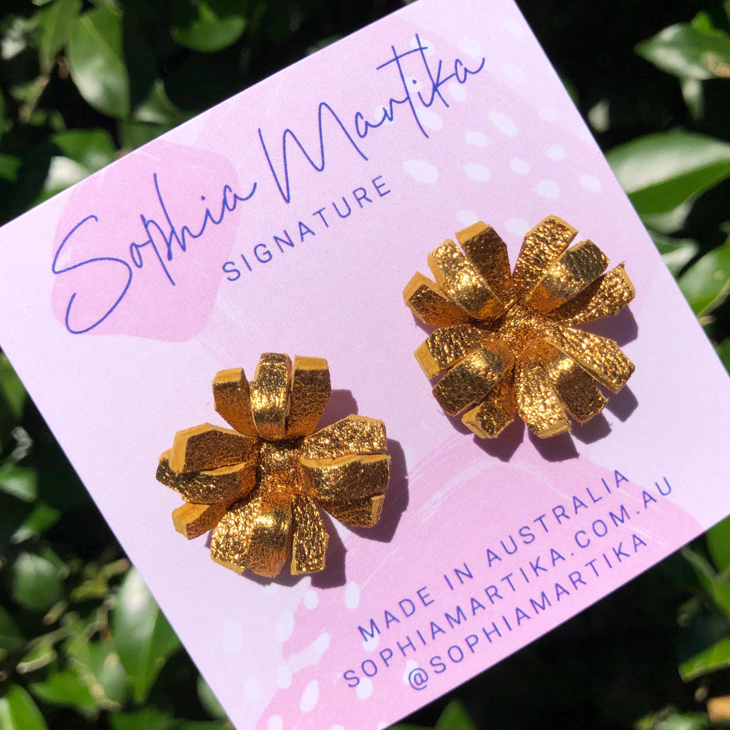 Gold Starburst Studs