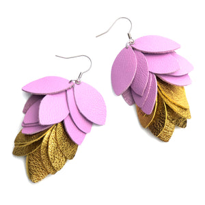 Lilac & Gold Petal Drops